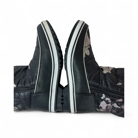 GlobalWin Women's Black & Gray Camouflage Snow Boots • Faux Fur Lining •Size 8.5 - Picture 10 of 16